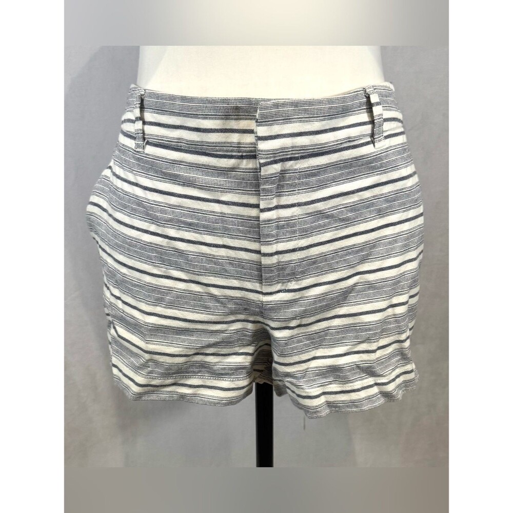 Khakis by Gap blue and white nautical striped cotton chino shorts size 16